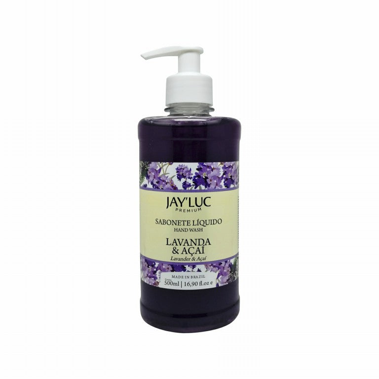 Sabonete Liquido JayLuc 500 ml Lavanda e Açai C/ Vavula