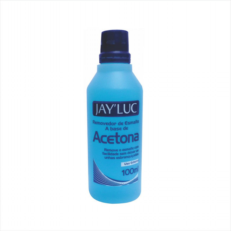Removedor de Esmalte JayLuc 100 ml com Oleo de Amendoas a Base de Acetona Azul