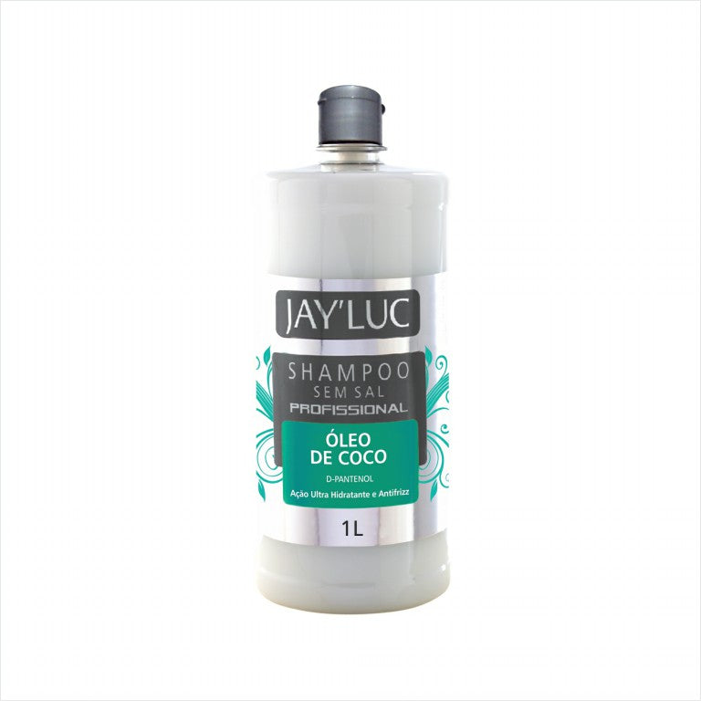 Shampoo Profissional JayLuc 1 L Oleo de Coco Sem Sal