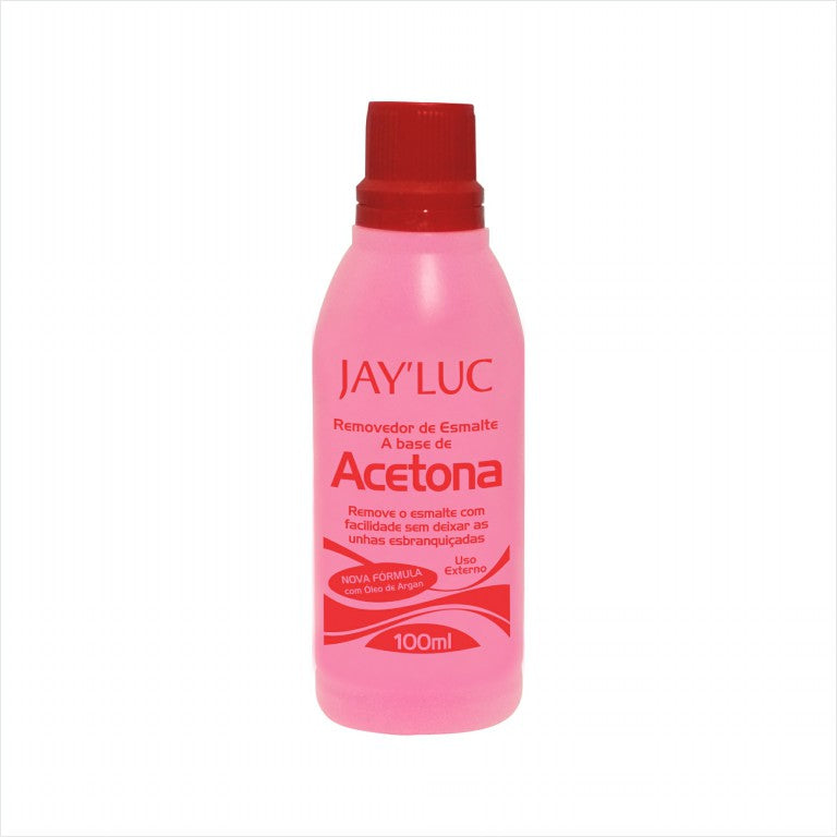 Removedor de Esmalte JayLuc 100 ml com Oleo de Argan a Base de Acetona Rosa