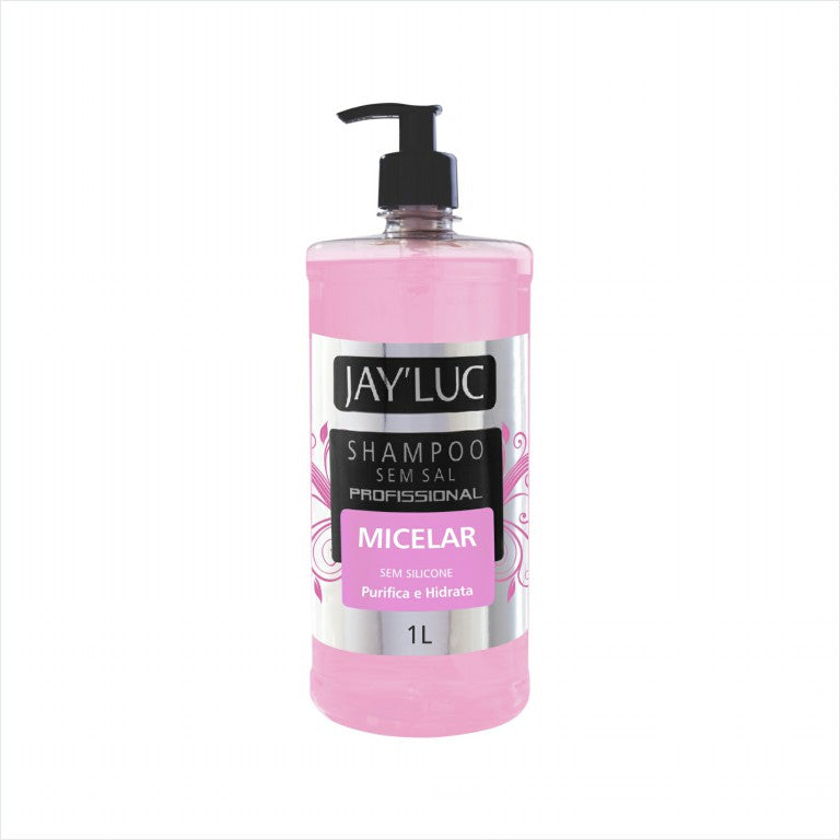 Shampoo Profissional JayLuc Plus 1 L Micelar Sem Sal C/ Valvula