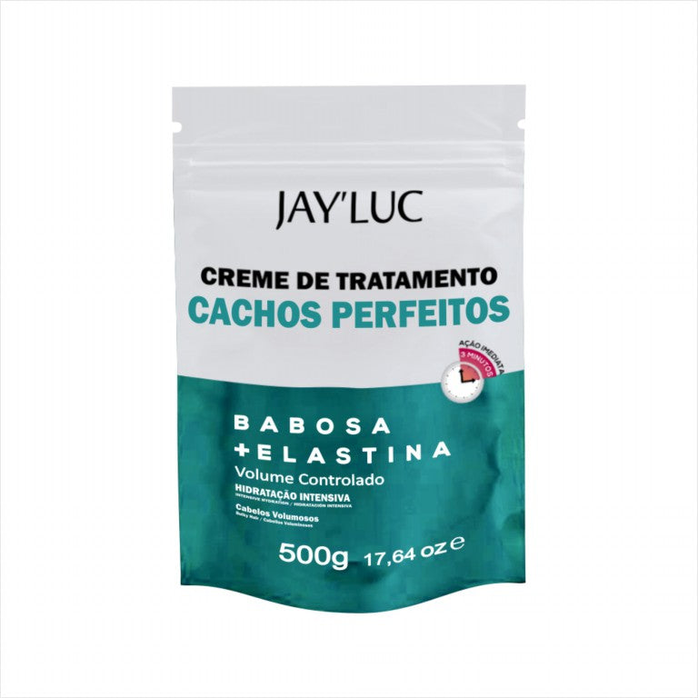 Sache Refil Creme Trat Capilar JayLuc 500 g Cachos Perfeitos