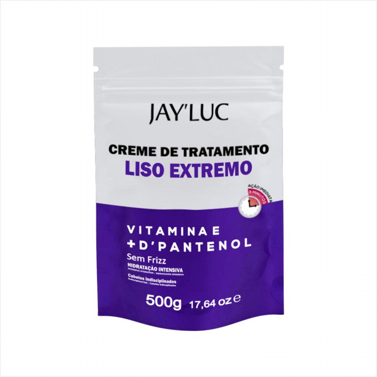 Sache Refil Creme Trat Capilar JayLuc 500 g Liso Extremo