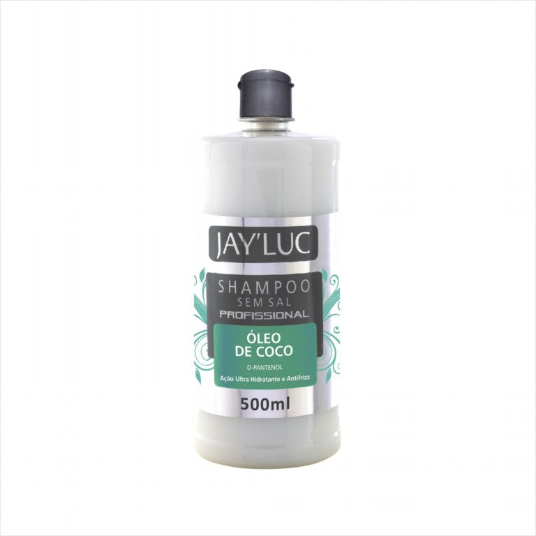 Shampoo Profissional JayLuc 500 ml Oleo de Coco Sem Sal