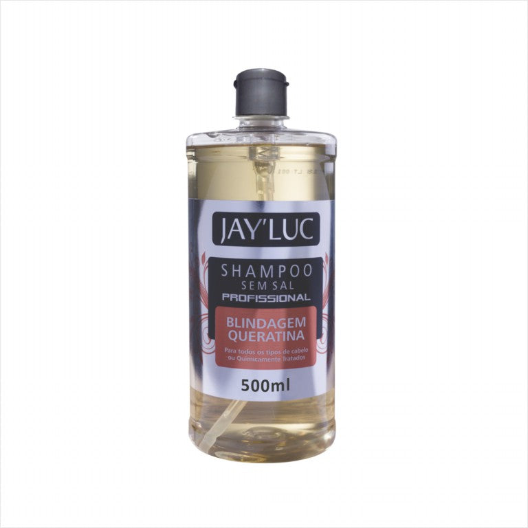 Shampoo Profissional JayLuc 500 ml Blindagem Queratina Sem Sal