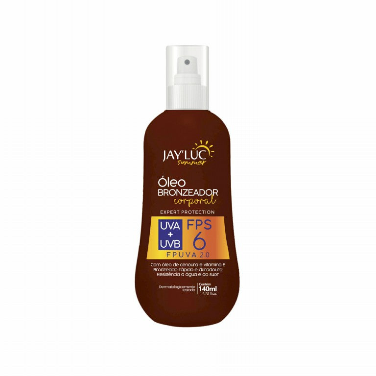 Óleo Bronzeador Corporal JayLuc Spray FPS 6 140 ml