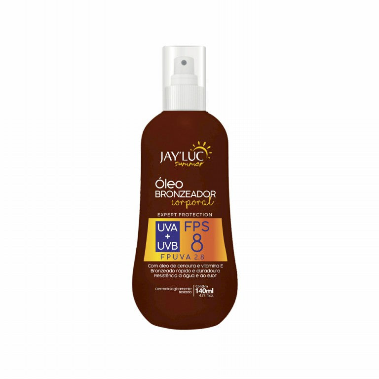 Óleo Bronzeador Corporal JayLuc Spray FPS 8 140 ml