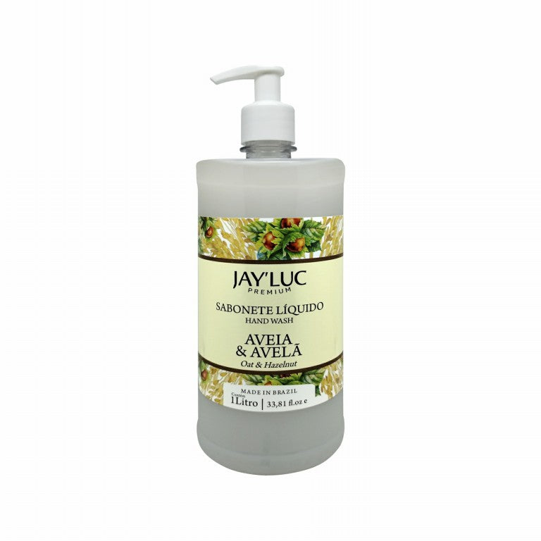 Sabonete Liquido JayLuc Plus 1 L Aveia e Avela c/valvula
