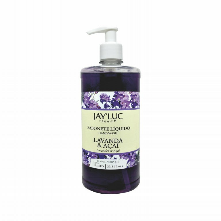 Sabonete Liquido JayLuc Plus 1 L Lavanda e Acai C/valvula