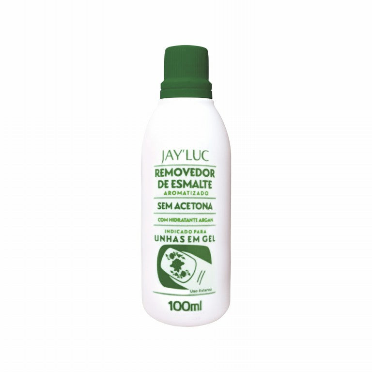 Removedor de Esmalte JayLuc 100ml Unha em Gel c/ Argan Sem Acetona Aromatizado