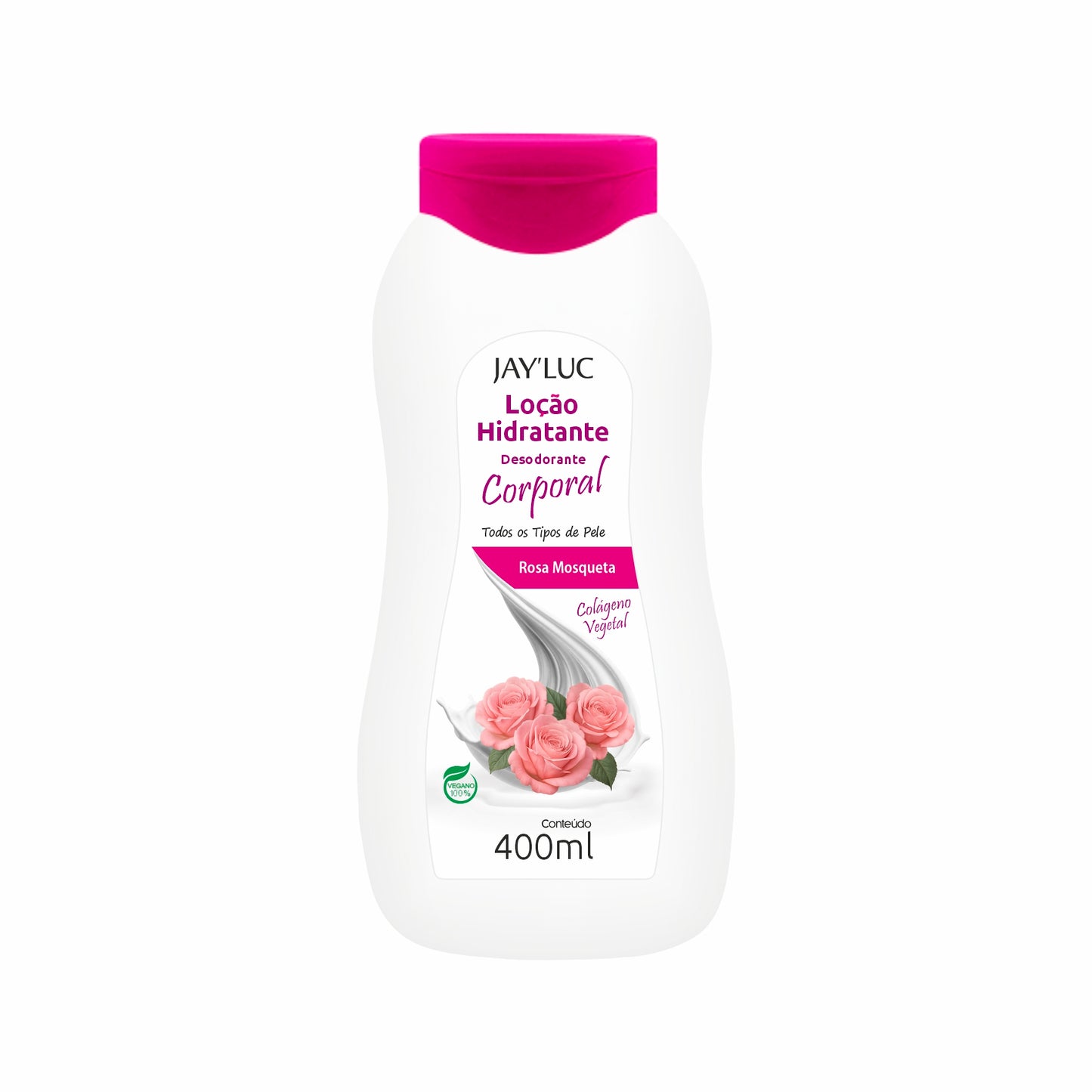 Loção Desodorante Corporal JayLuc 400ml Rosa Mosqueta