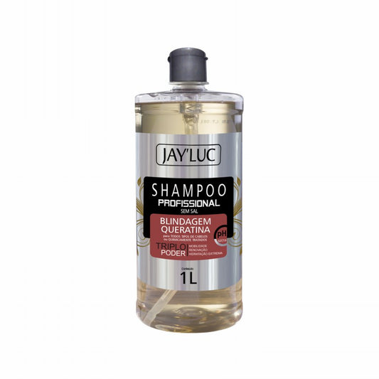 Shampoo Profissional JayLuc 1 L Blindagem Queratina Sem Sal