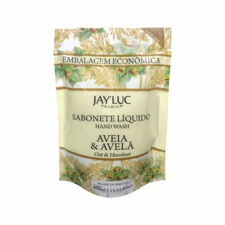Sache Refil Sabonete Liquido JayLuc 400 ml Aveia