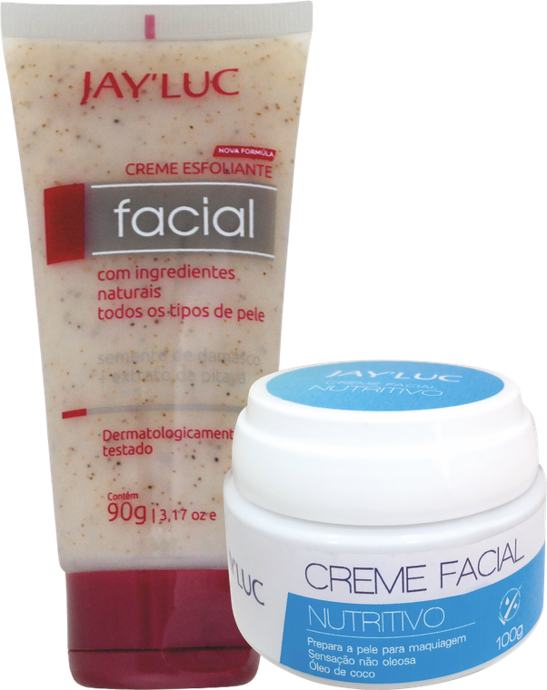 Creme Esfoliante Facial e Creme Facial Nutritivo Jay'Luc