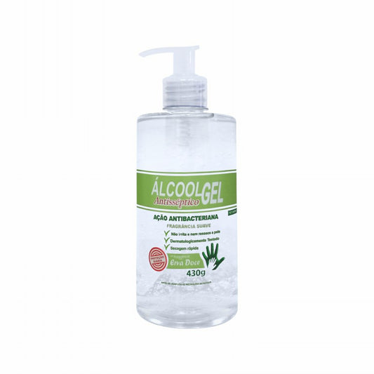 Alcool Gel Antisseptico JayLuc 430 g Erva Doce Com Valvula