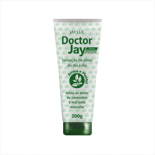 Gel Para Massagem JayLuc 200 g Doctor Jay Extra Forte Arnica e Mentol Bisnaga