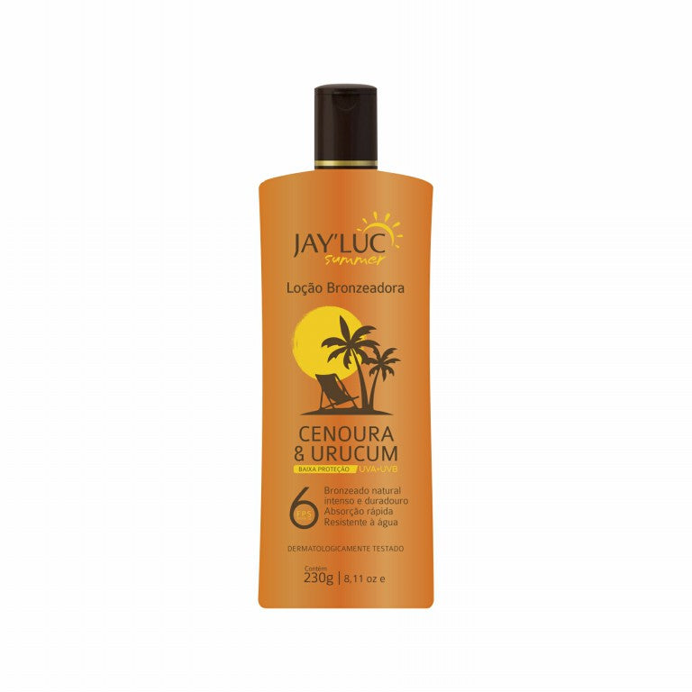 Loção Bronzeadora JayLuc FPS 6 Cenoura e Urucum 230 g