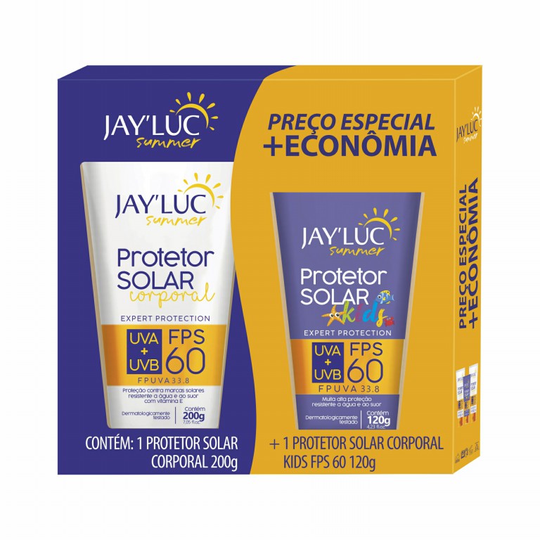 Kit Protetor Solar Corporal FPS 60 200 g + Protetor Solar KIDS FPS 60 120 g