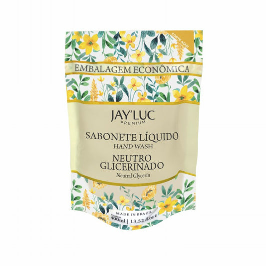 Sache Refil Sabonete Liquido JayLuc 400 ml Neutro Glicerina