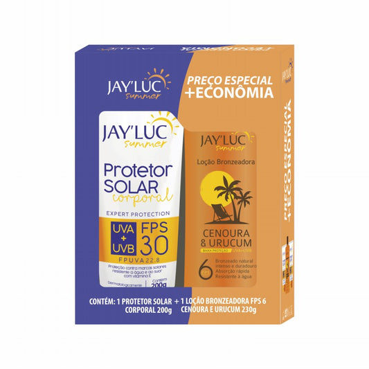 Kit JayLuc Summer Protetor Fps30 200g + Loção Bronzeadora 230g Fps6