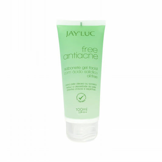 Sabonete Gel Facial Bisnaga JayLuc Free Antiacne 100 ml