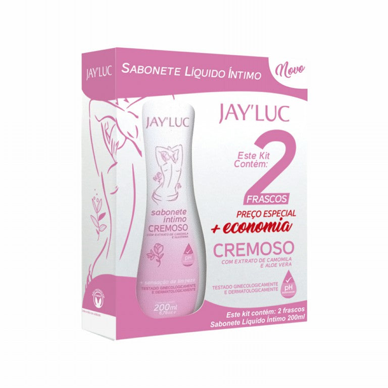Kit JayLuc Sabonete Liquido Intimo Cremoso 200 ml