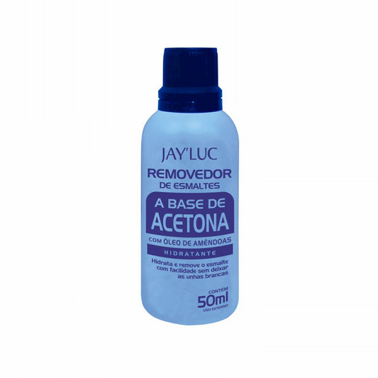 Removedor de Esmalte JayLuc 50 ml com Oleo de Amendoas a Base de Acetona Azul