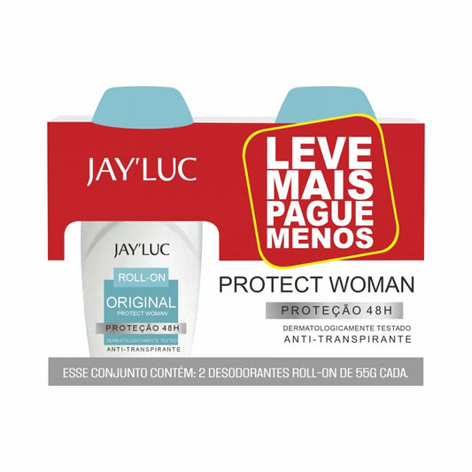Kit Pack Promocional Desodorante Roll on JayLuc 55 g Original com 2 unid