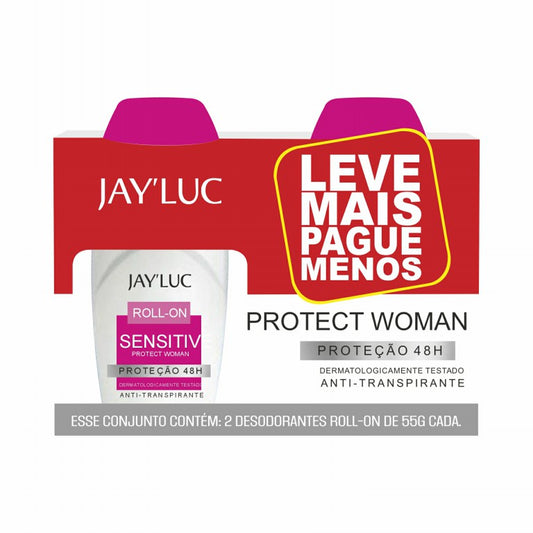 Kit Pack Promocional Desodorante Roll on JayLuc 55 g Sensitive com 2 unid