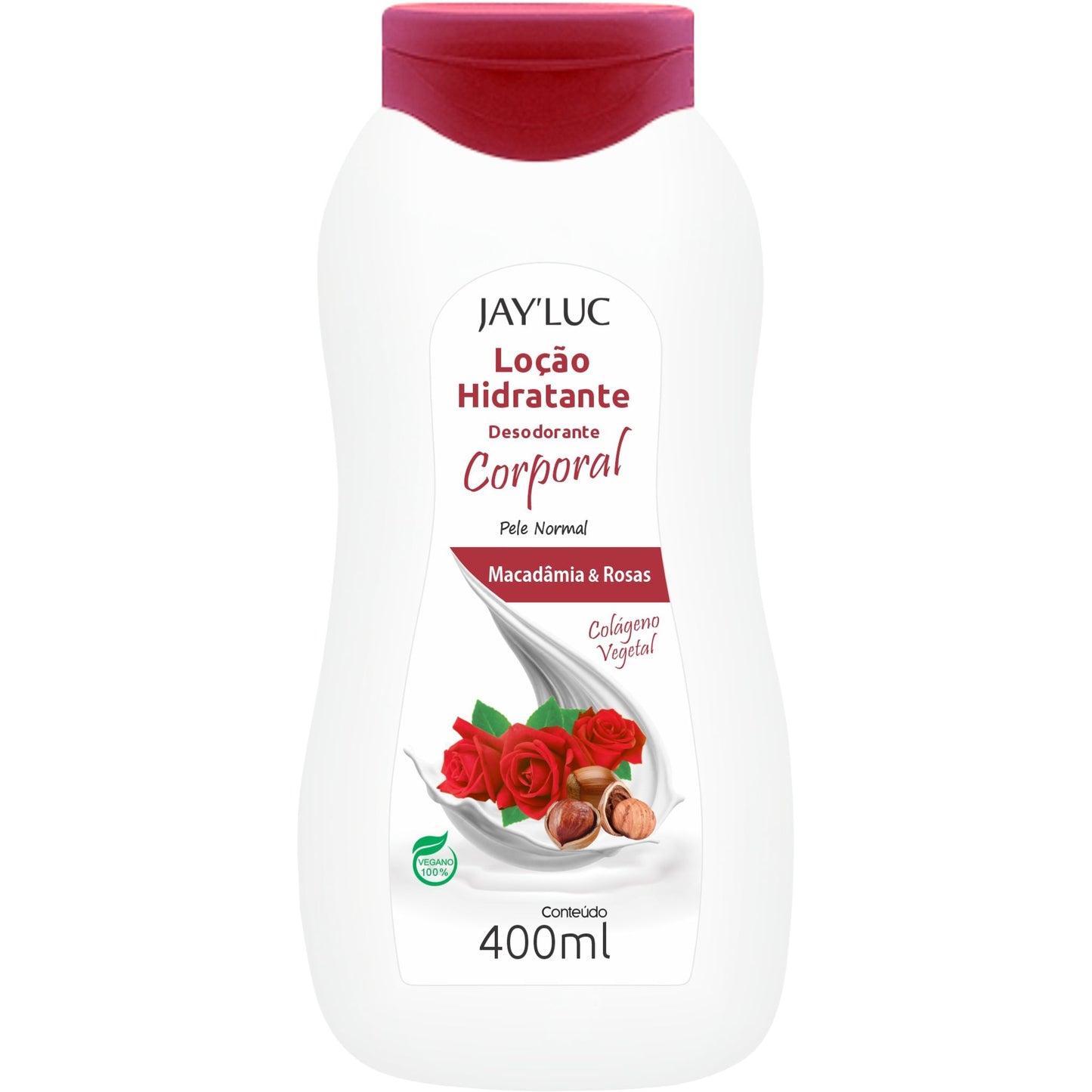 Loção Desod Corporal JayLuc 480 g Macadamia e Rosas